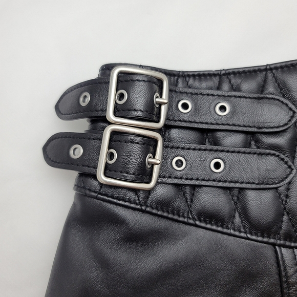 Coach 1941 Runway Resort 2017 Lamb Leather Mini Skirt - Picture 5 of 12